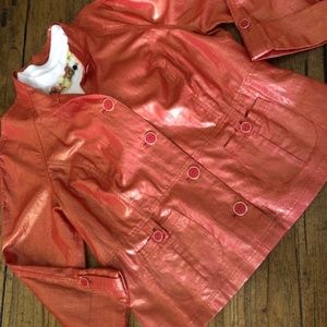 Women's Chico's Orange Iridescent Jacket - Chico's Size 2  (L/XL)